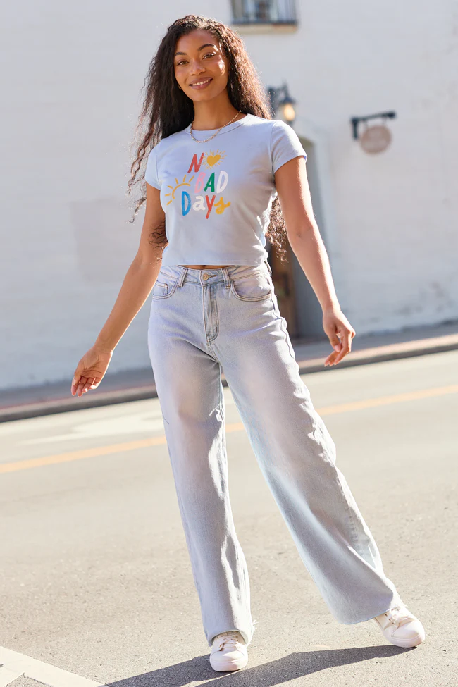No Bad Days Blue Baby Graphic Tee - Image 3