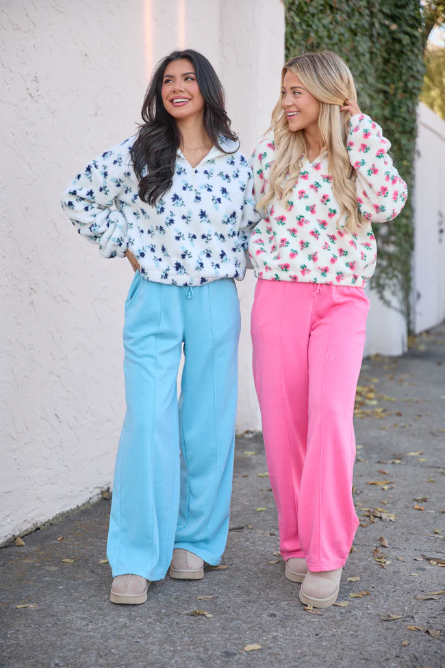 Noah Blue Floral Sherpa Pullover FINAL SALE - Image 6