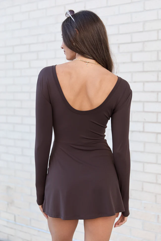 On My Terms Brown Active Dress FINAL SALE - Image 5