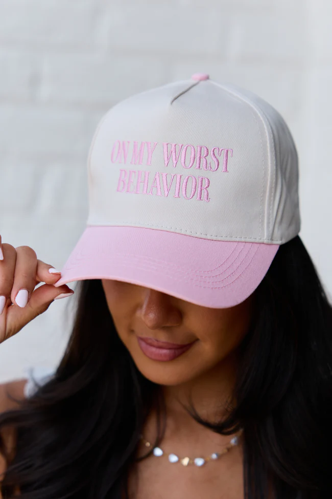 On My Worst Behavior Trucker Hat