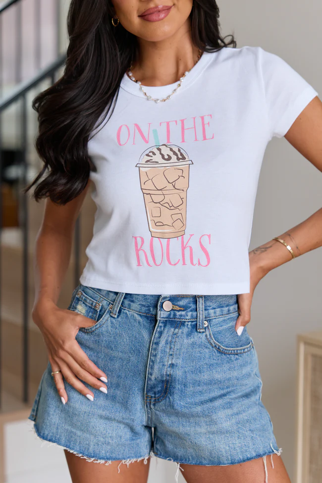 On The Rocks White Baby Graphic Tee - Image 2
