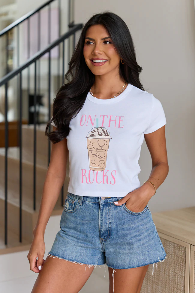 On The Rocks White Baby Graphic Tee - Image 4