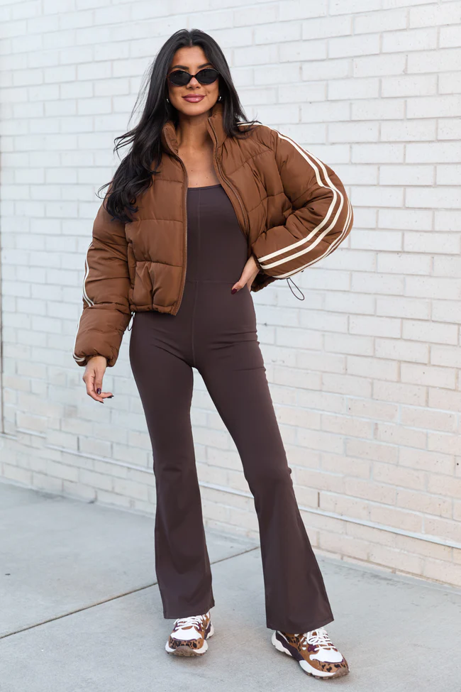 Out And About Brown Active Onesie FINAL SALE - Image 2
