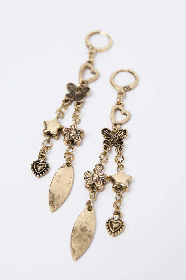 Owen Gold Linear Earrings - Image 3