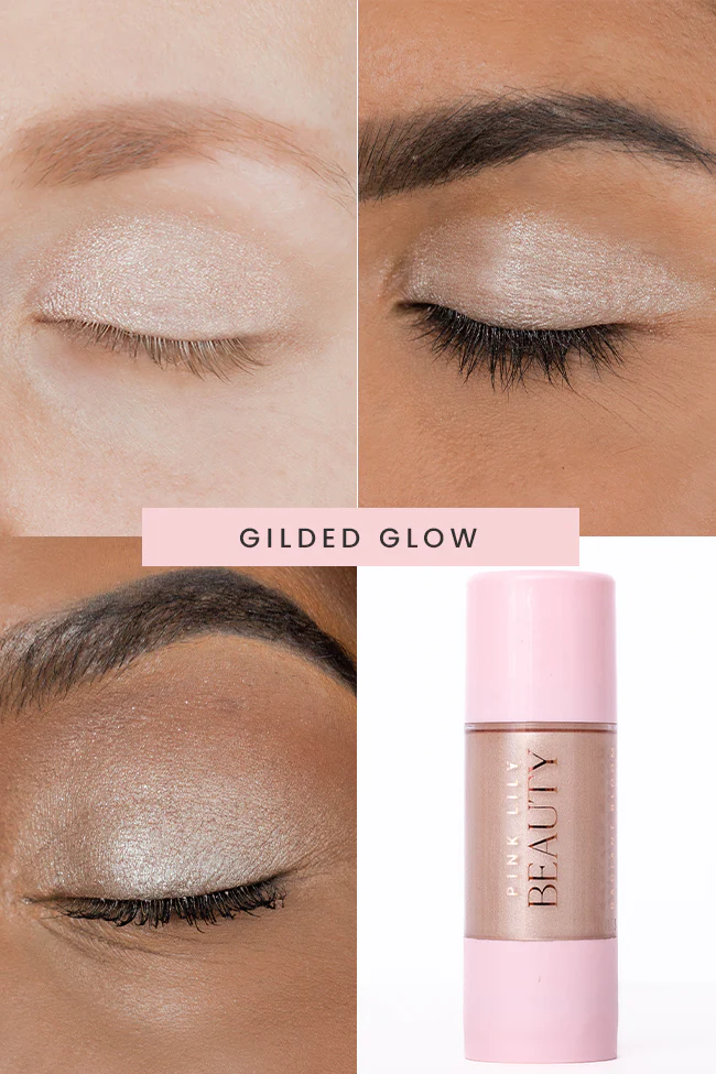 Pink Lily Beauty Radiant Bloom Eyeshadow Drops - Gilded Glow FINAL SALE - Image 3