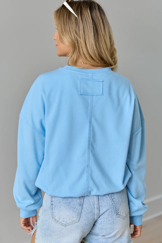 Prestyn Blue Bubble Long Sleeve Top - Image 5