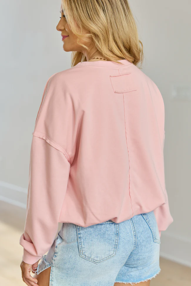 Prestyn Pink Bubble Long Sleeve Top - Image 4