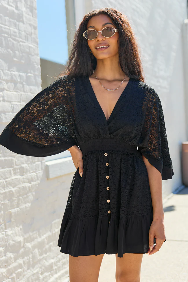 Riverly Black Lace Dress