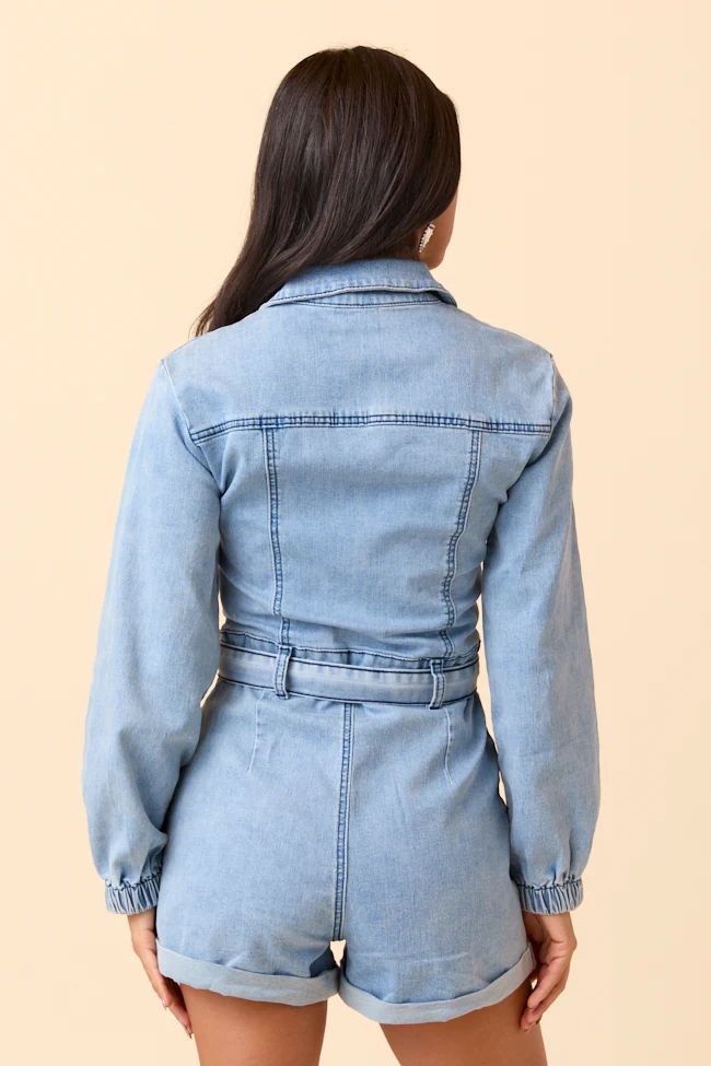 Saige Denim Romper SALE - Image 6
