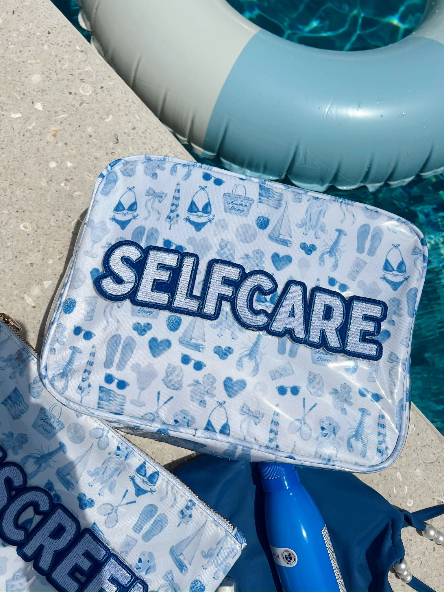 KenzKustomz Blue Americana Clear Coat XL Bag - Self Care