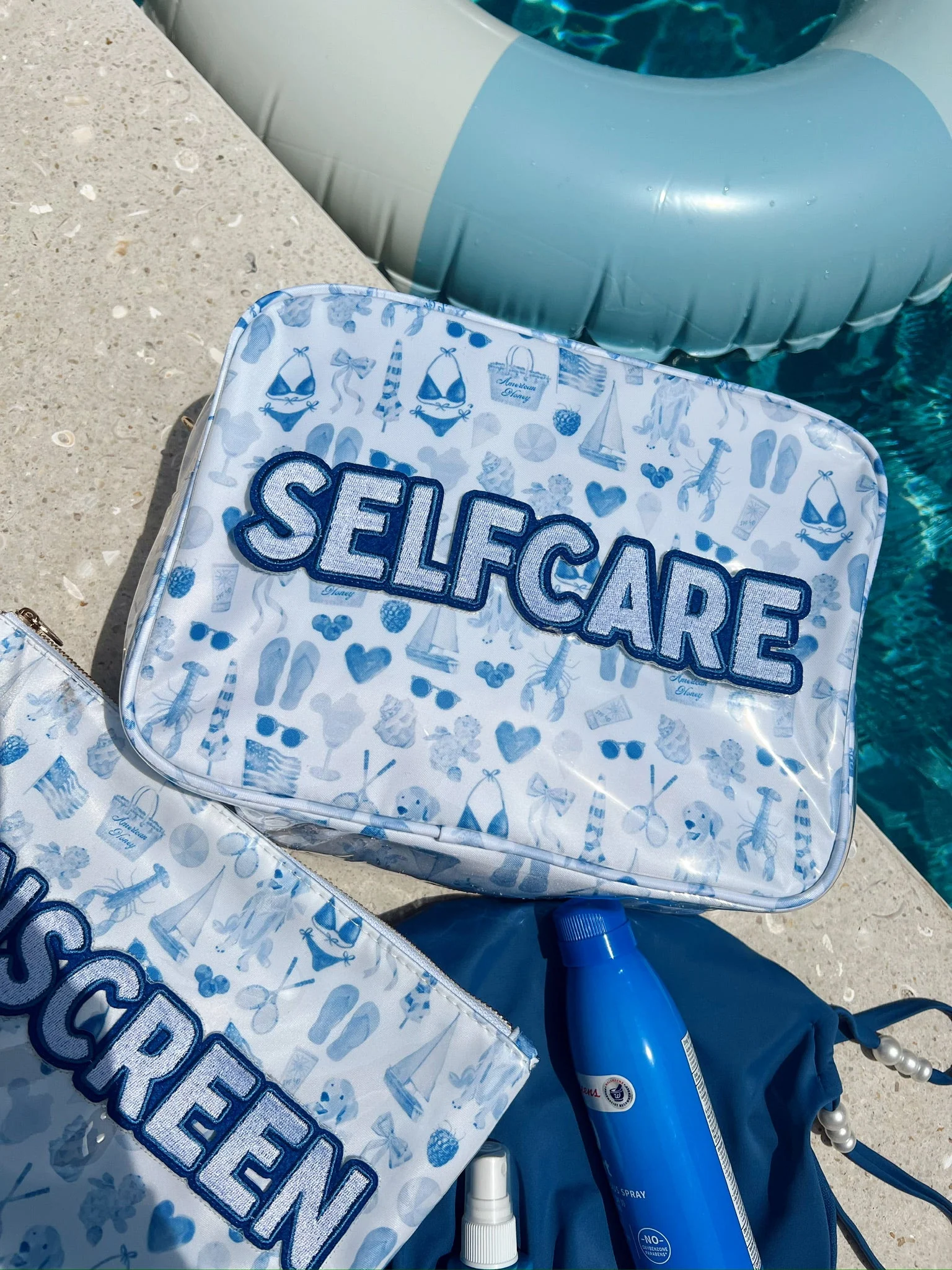 KenzKustomz Blue Americana Clear Coat XL Bag - Self Care - Image 4