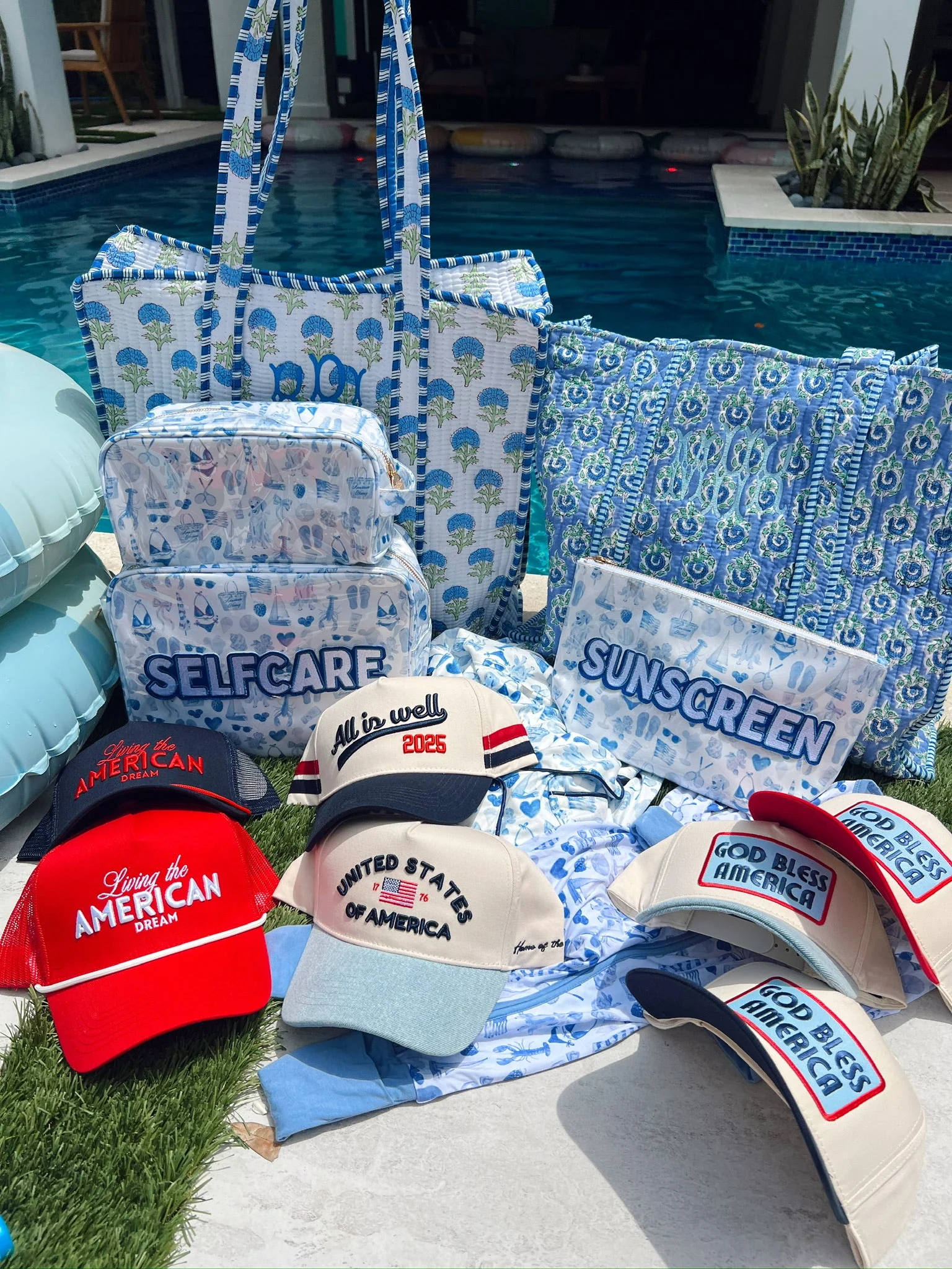 KenzKustomz Blue Americana Clear Coat XL Bag - Self Care - Image 6