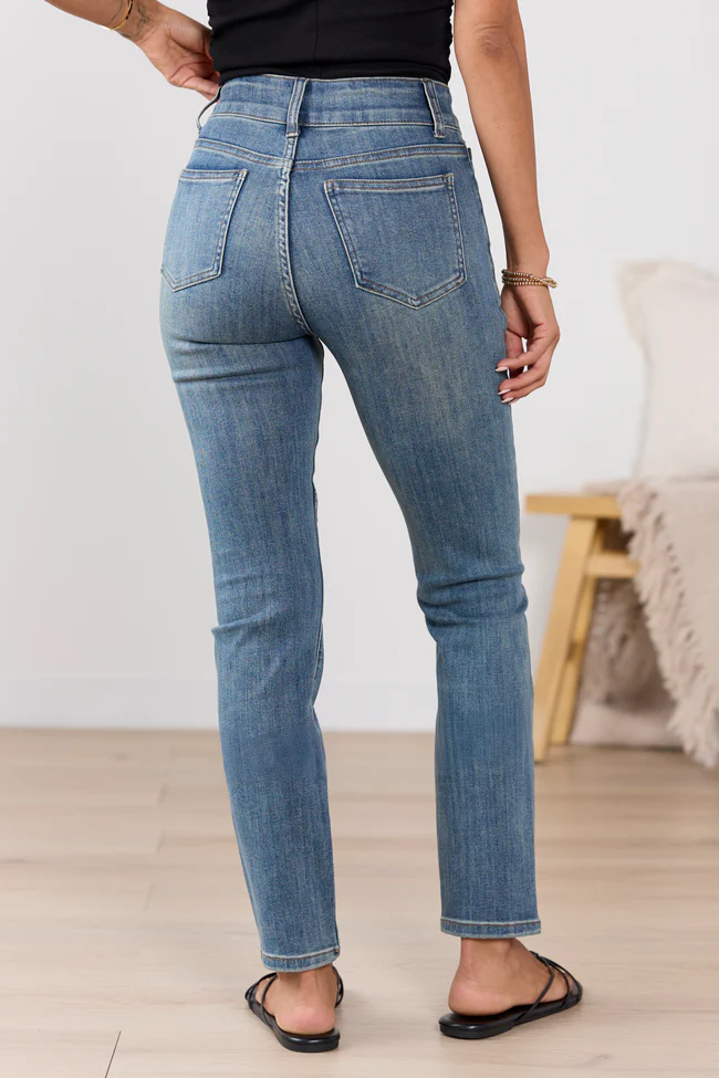 Sidney Dark Wash Skinny Jeans - Image 4