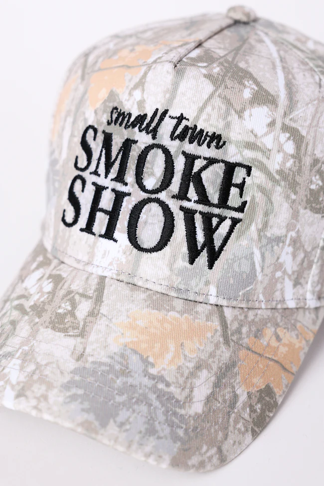 Small Town Smoke Show Camo Trucker Hat - Image 3