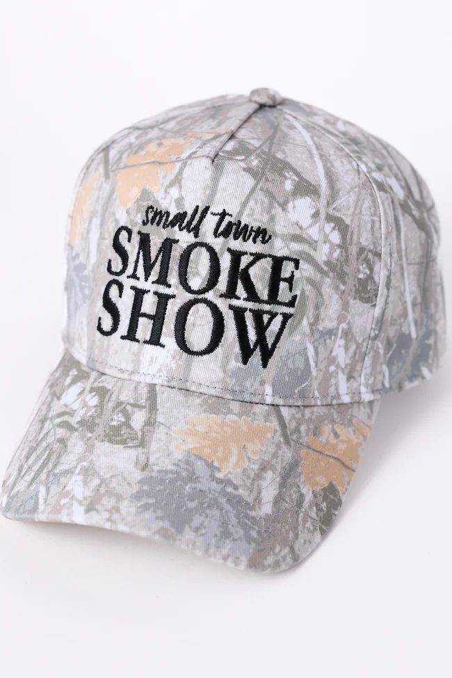 Small Town Smoke Show Camo Trucker Hat - Image 4