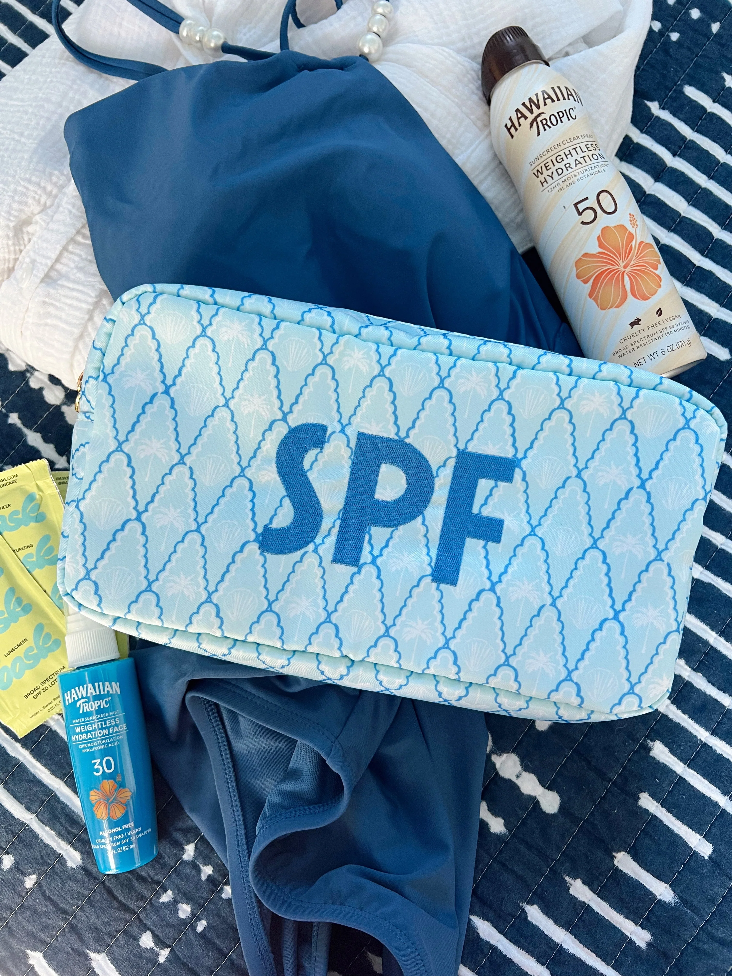KenzKustomz Blue Palms Large Bag - SPF