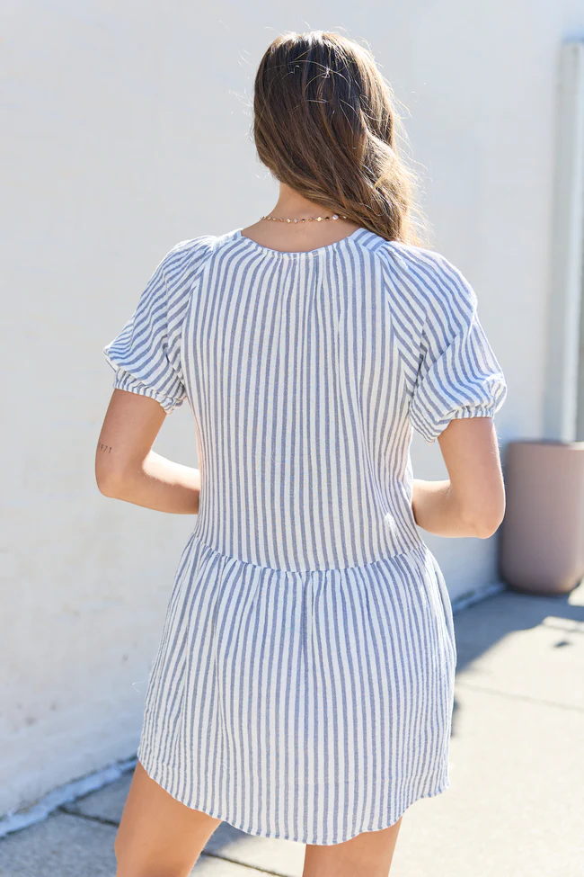 Sunlit Stripes Gauze Mini Dress - Image 6
