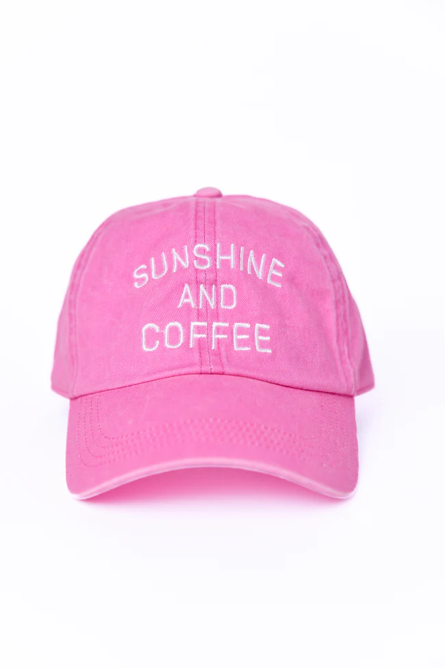 Sunshine And Coffee Pink Hat - Image 3