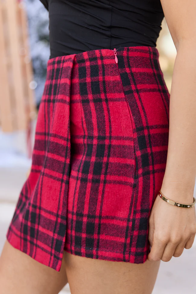 Sylvia Red Plaid Skort FINAL SALE - Image 3