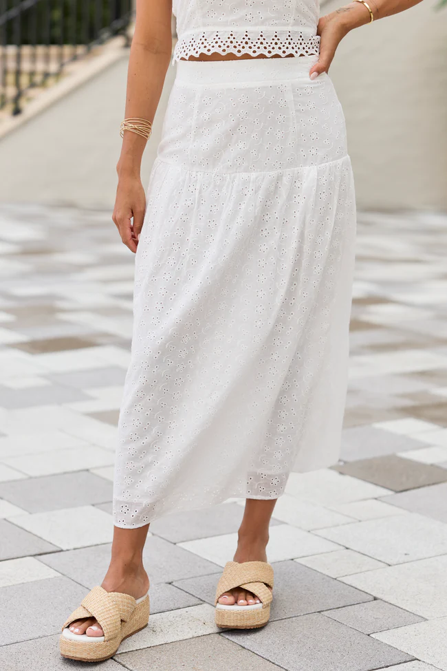 Take It Easy White Eyelet Tube Top Set - Image 6