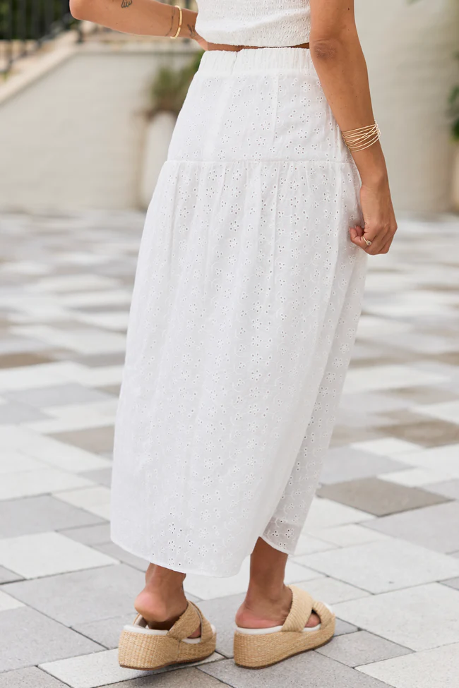 Take It Easy White Eyelet Tube Top Set - Image 9