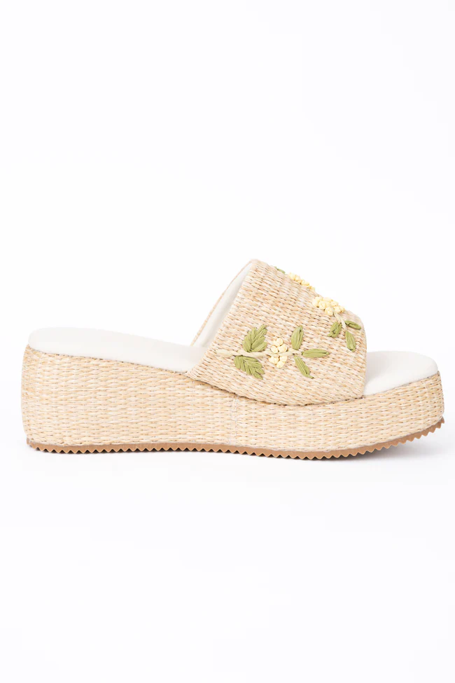 Taniya Yellow Floral Platform Sandal - Image 5