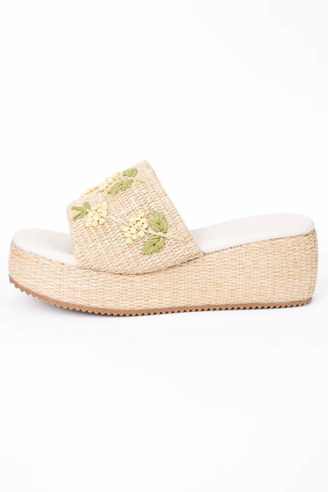Taniya Yellow Floral Platform Sandal - Image 6