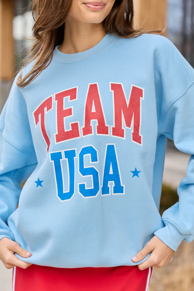 Team USA Light Blue Graphic Sweatshirt - Image 2