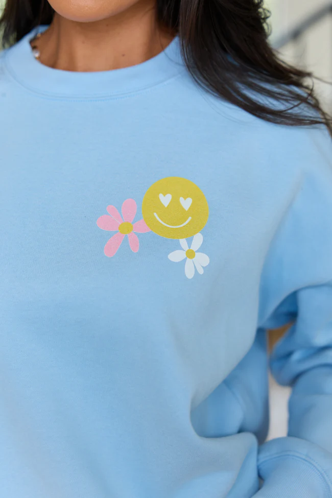 The Best That Could Happen Light Blue Graphic Sweatshirt - Image 3