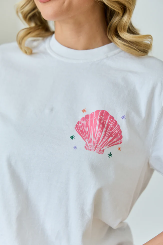 The Sea Is Calling White Graphic Tee - Image 3