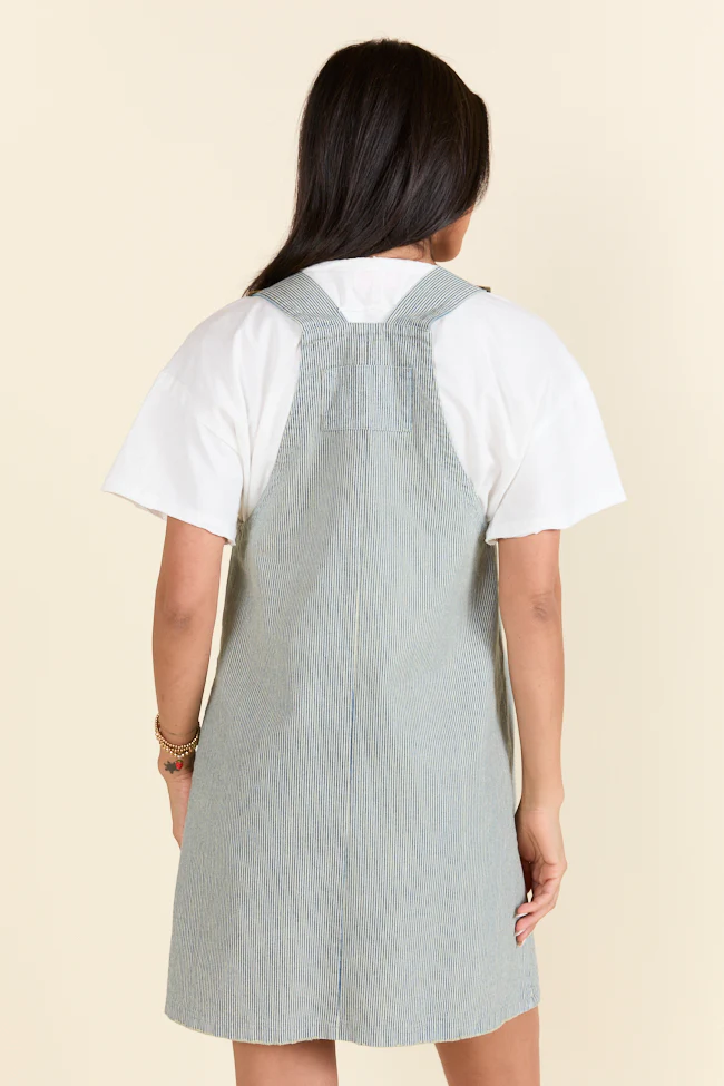 Shelley Striped Overall Dress FINAL SALE - Image 4