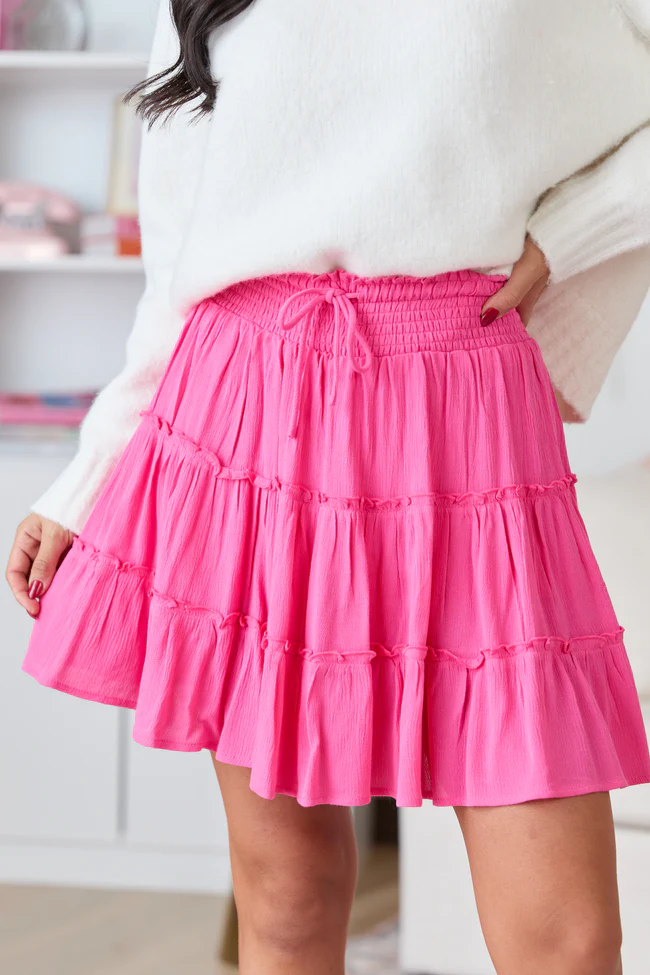 Through The Garden Longer Length Pink Mini Skort - Image 2