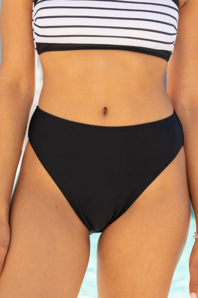 Tidal Treasures Black Solid Bikini Bottom FINAL SALE