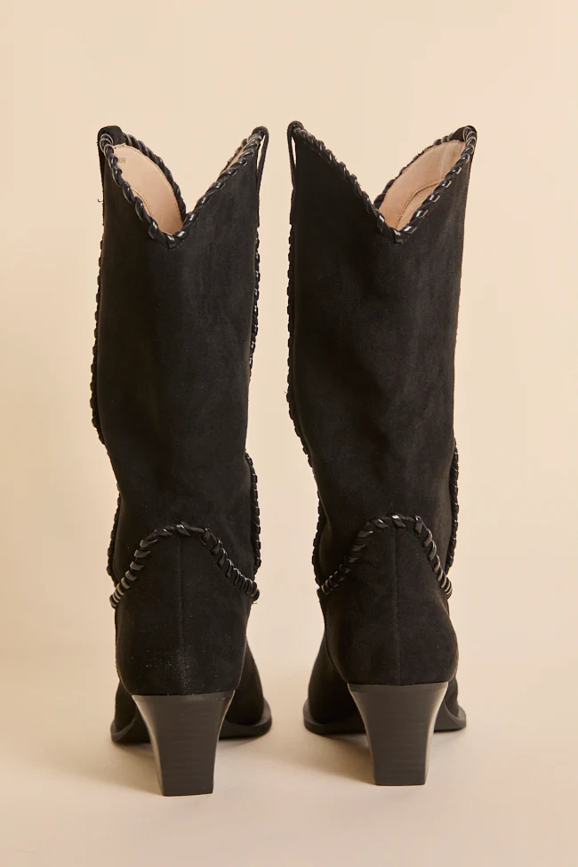 Tilley Black Whipstitch Cowboy Boots SALE - Image 7