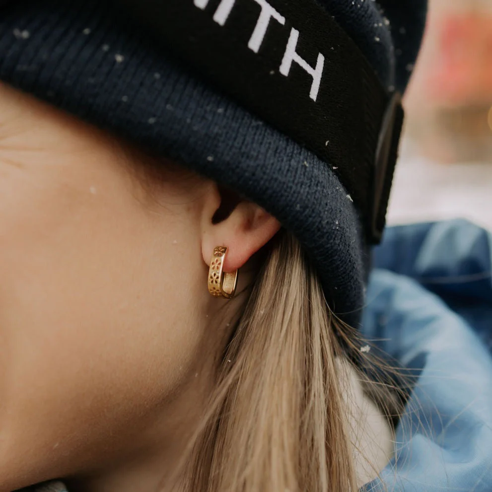 Times Square Reversible Hoop Earrings - Image 3