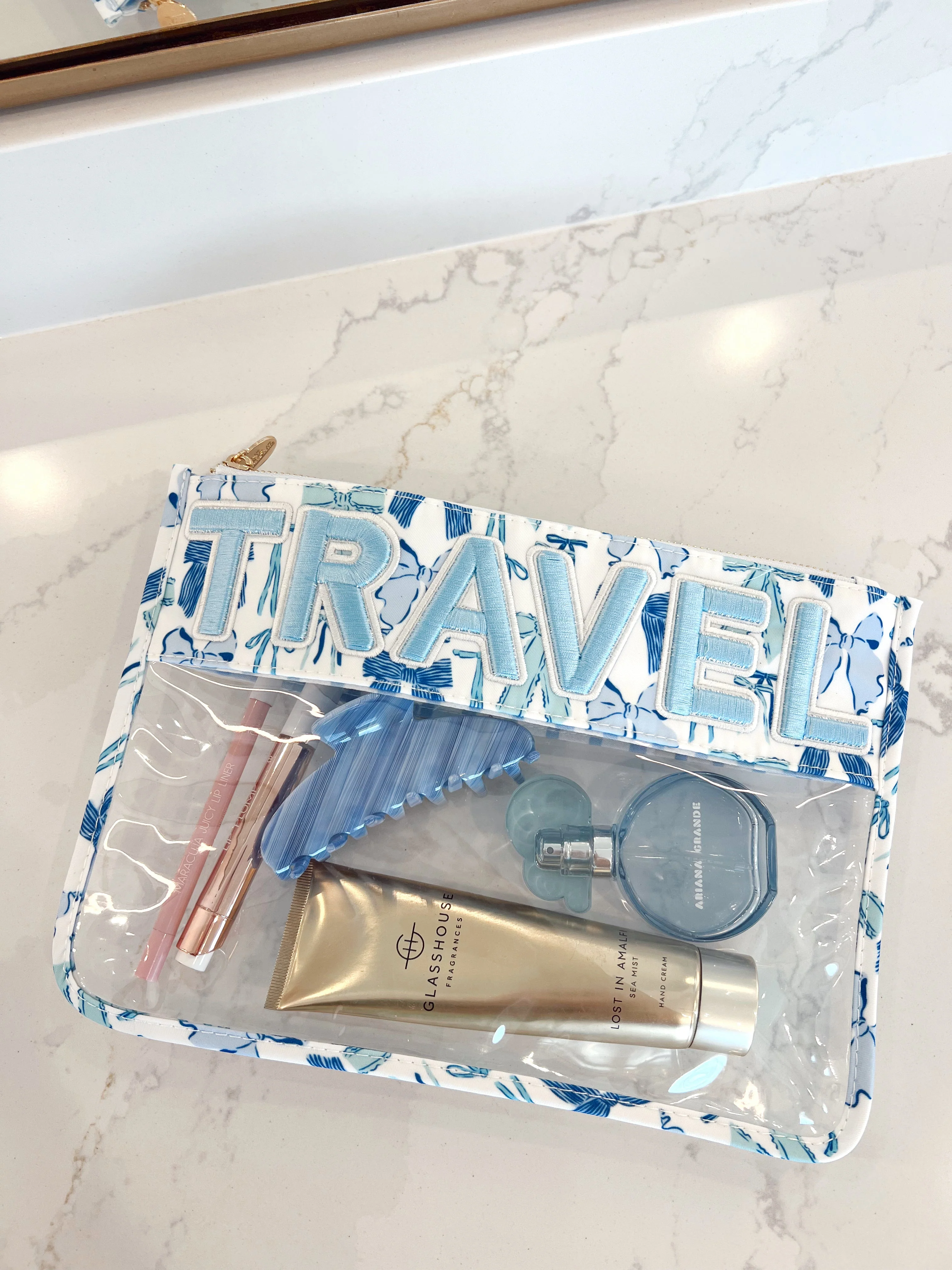 KenzKustomz Blue Bow Clear Pouch - Travel - Image 2
