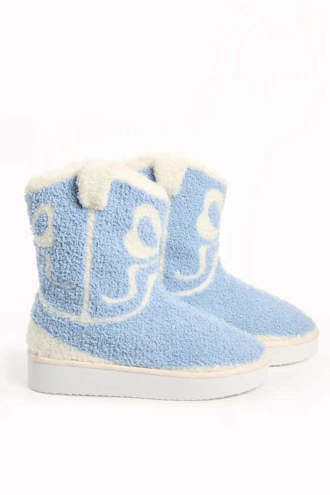 Tyla White Bow Shearling Boot Slippers FINAL SALE - Image 4