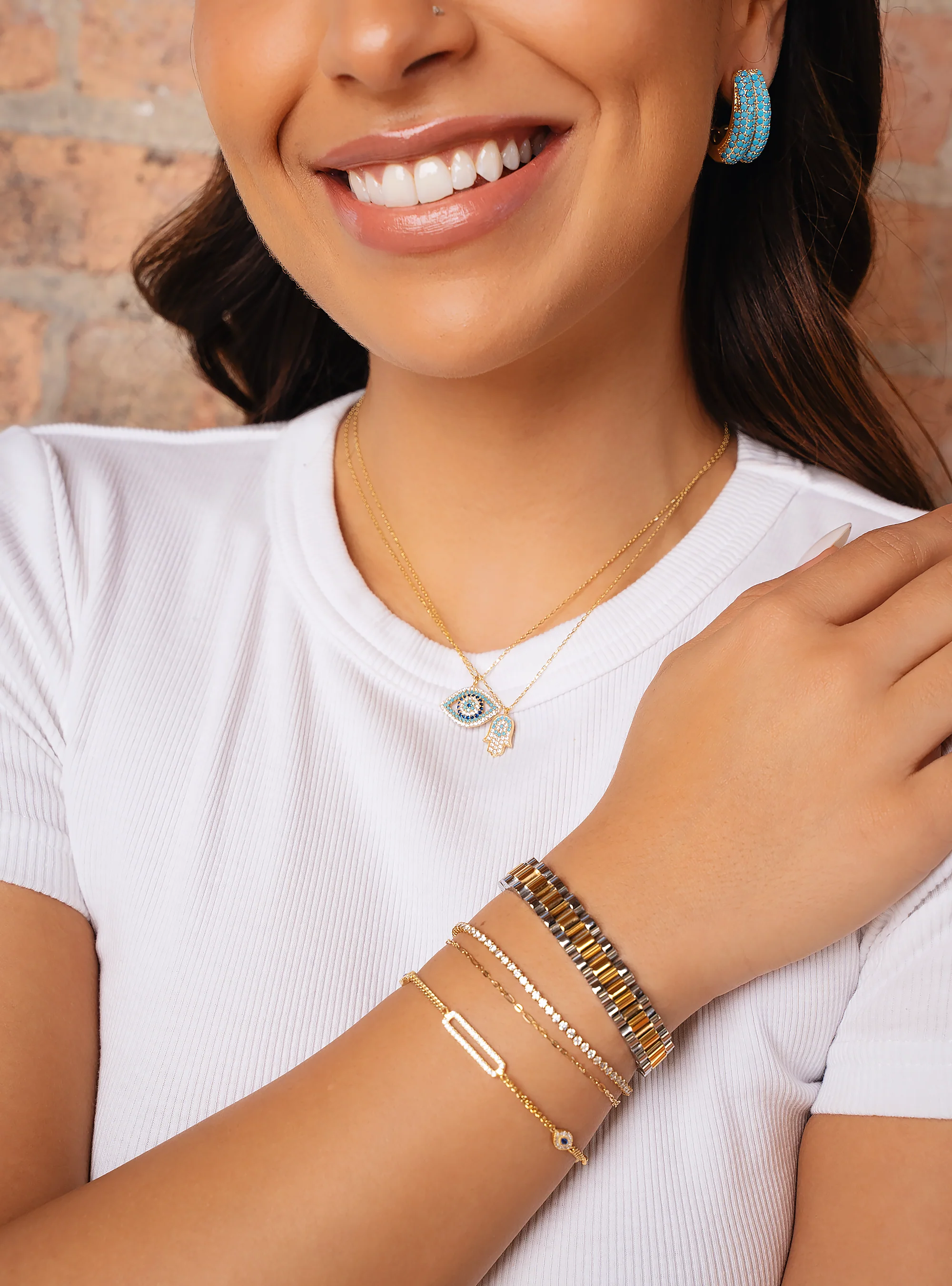 Vega Silver and Gold Band Bracelet - Image 9
