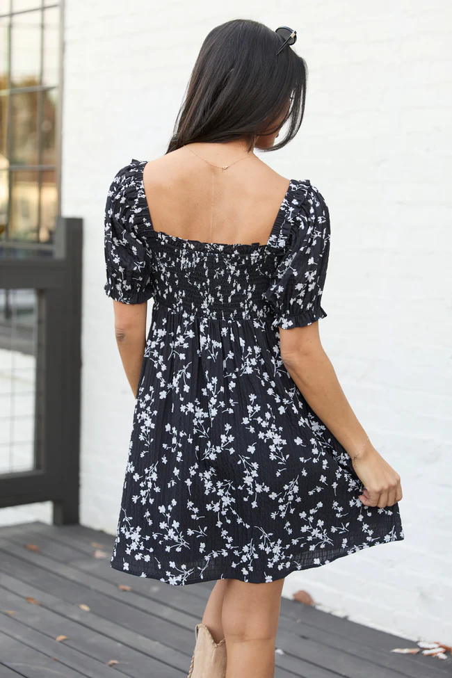 When It Ends Black Floral Dress SALE - Image 4