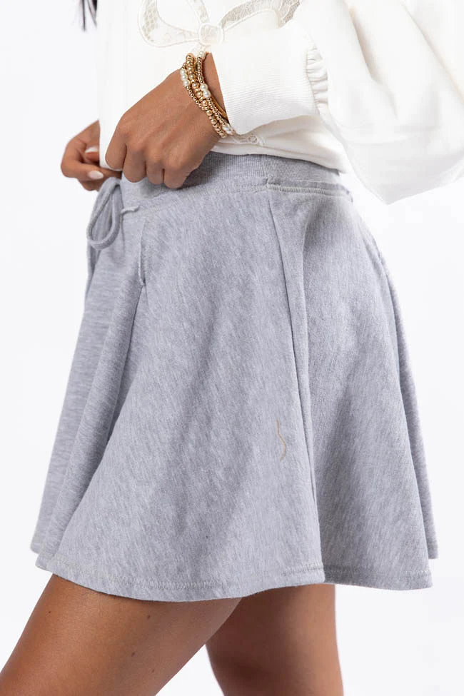 Where To Next Grey Knit Skort FINAL SALE - Image 6