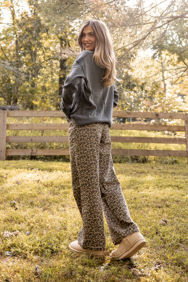 Wild Things Leopard Wide Leg Pants - Image 13