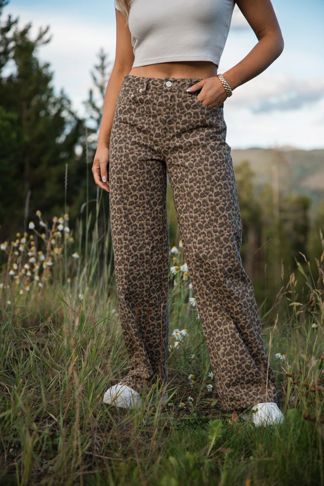 Wild Things Leopard Wide Leg Pants - Image 3