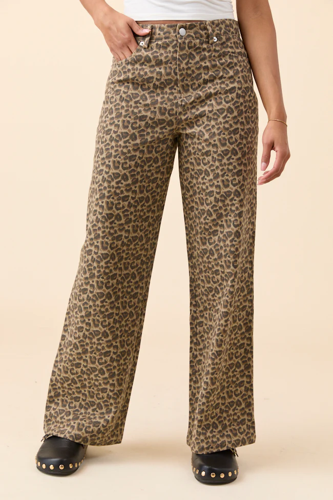 Wild Things Leopard Wide Leg Pants - Image 7