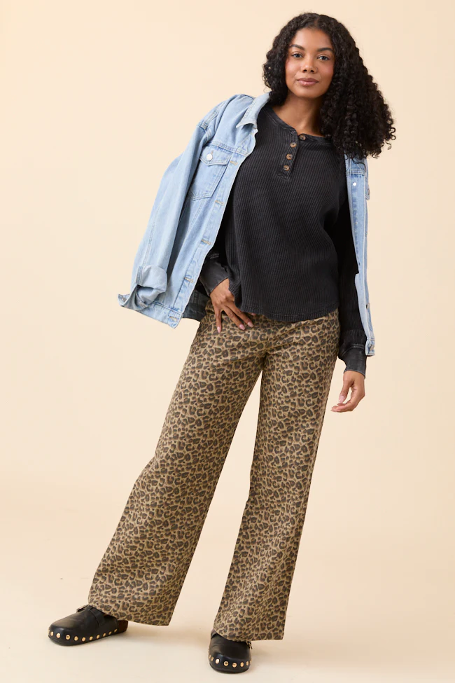 Wild Things Leopard Wide Leg Pants - Image 8