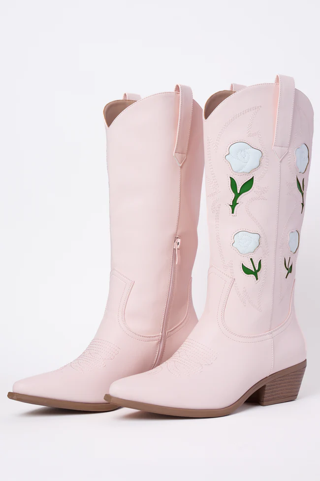 Willa Rose Pink Cowboy Boots