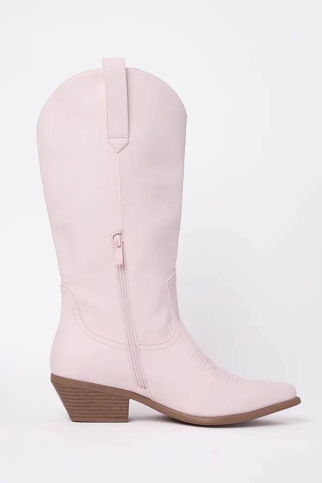 Willa Rose Pink Cowboy Boots - Image 3
